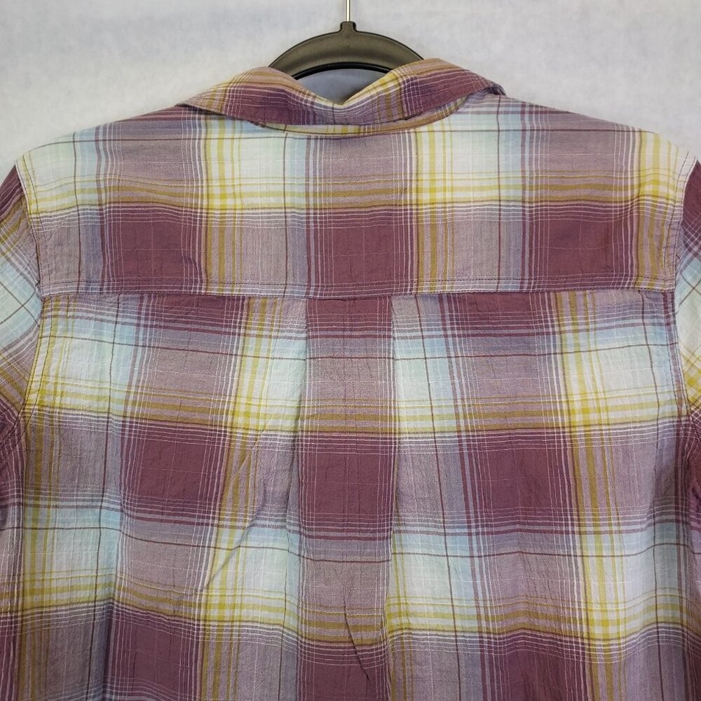 Eddie Bauer Classic Fit Button Up Shirt Women M Plaid Long Sleeve Gorpcore Cabin - Picture 7 of 15